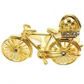 Anel Duplo Bicicleta (Dourado)